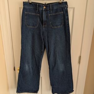J Crew factory slim wide leg patch pocket jeans, size 29